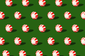 Peppermint Candy Repeat Pattern Holiday Background