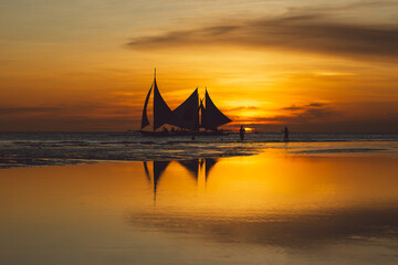 Boracay beach at sunset - Philippines
