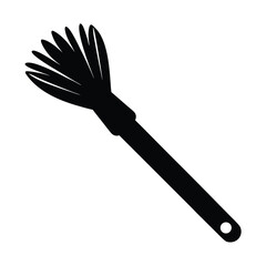 Fototapeta premium Cosmetic brush silhouette vector. Beauty treatment icon design. Makeup symbol.
