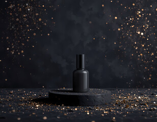 Luxury Velvet and Gold Cosmetic Mockup with Premium Skincare Display