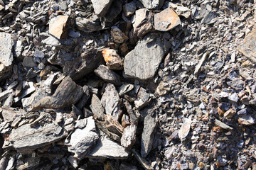 Minerals and slate on Mountain walls of The Coast of Villaricos