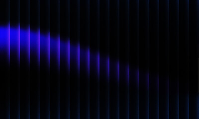 Abstract purple light shining through vertical bars in a dark background