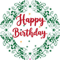 Decorative Birthday Wreath Card