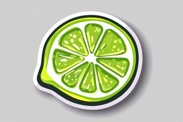 Green Juicy Lime — Sticker and Drawing Style