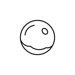 One gulab jamun line icon vector flat design on white background. One laddu icon.