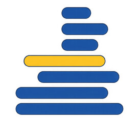 Obraz premium map as rounded-corners shape of EU as European Union 