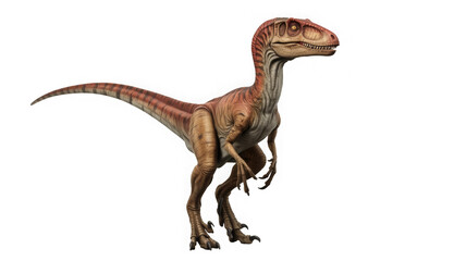 velociraptor dinosaur roaring on a blank background PNG