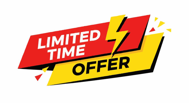 Eye-catching banner with a limited-time offer, perfect for sales and promotions