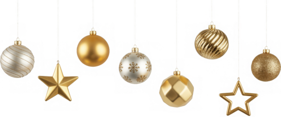 Golden Christmas balls
