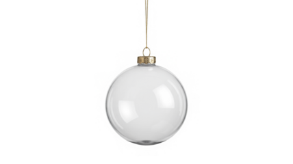 christmas, ball, bauble, glossy, glasses, blank, transparent, hanging, upright, silver, isolated, three-dimensional, rendering, decoration, celebration, ornament, holiday, sphere, winter, object, new,