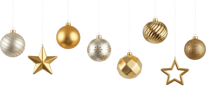 Golden Christmas balls
