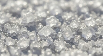 Microscopic view of crystalline structures and grains with subtle purple hues