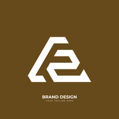 Letter Cz or Zc minimal simple unique monogram logo