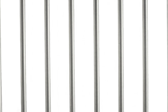 Illustration of realistic prison metal cell bars seamless pattern on transparent background
