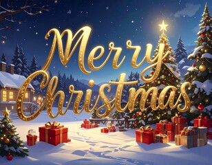 Auguri di Buon Natale. Cartolina illustrata