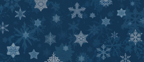 Blue christmas design concept background with snowflake
