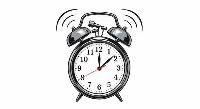 Alarm clock ringing loudly.