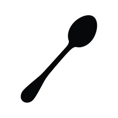Spoon Icon Silhouette Soup Ladle Kitchen Utensil Restaurant Cookware Symbol Food