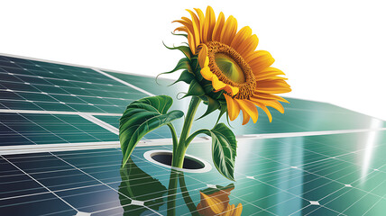 3D Digital Flower Symbolizing the Fusion of Nature and Technology Innovation,eco-friendly technology,Technology organic nature design,flower symbolizing connection between AI and nature,Ai