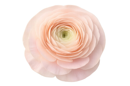 Ranunculus flower in light pink color blooming