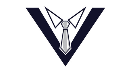 Stylized logo of a suit with a tie forming a V shape.