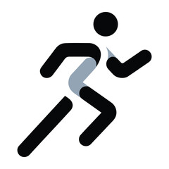 Running figure icon for active lifestyle