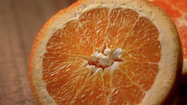 close up of orange slice