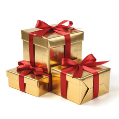 Christmas Gift boxes isolated.
