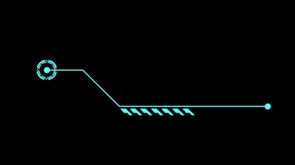 HUD information animation. Futuristic HUD information animation with transparent background. - Powered by Adobe