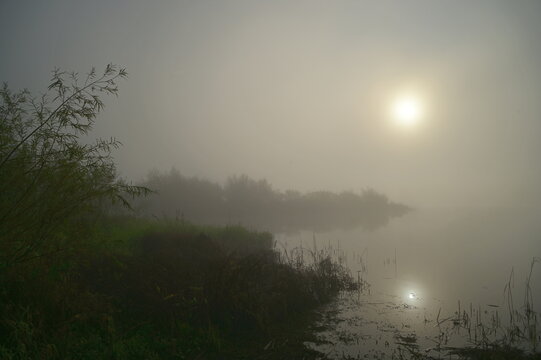 Morning fog over the river