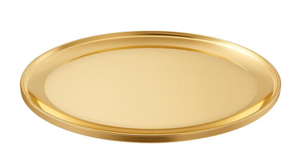 A clean, high-quality product shot of a sleek, shallow, round tray with a raised edge.