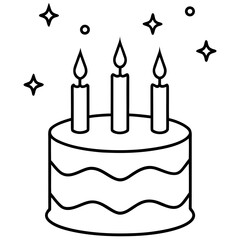 Birthday cake with stars