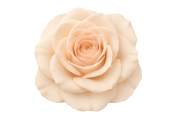 Peach rose bloom with transparent background