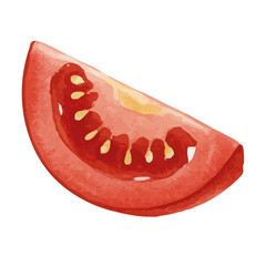 Vector watercolor vegetable / 水彩テイストのトマトイラスト