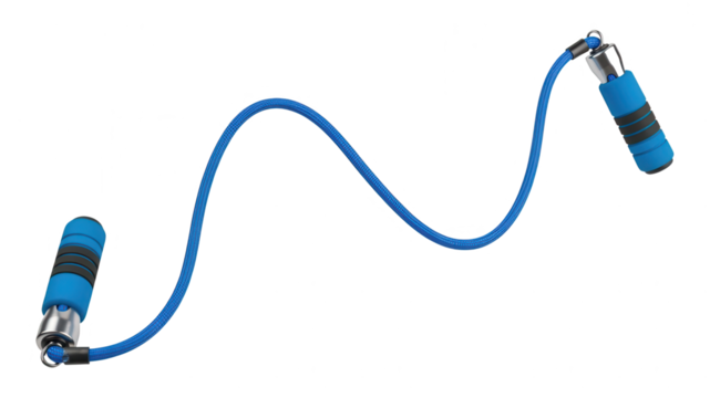Blue Skipping Rope Isolated on White Background - Powered by Adobe