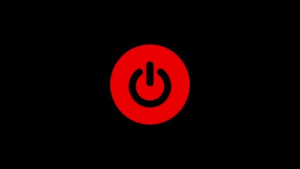 Power icon animation on a background.	
