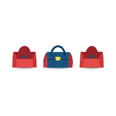 Three colorful bags for shopping and travel