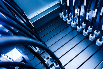 Detailed View of Industrial Cabling Systems