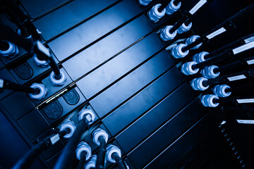 Black Battery Rack with Power Connectors