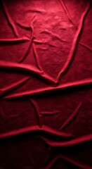 Luxurious Deep Red Fabric with Dramatic Lighting and Shadows