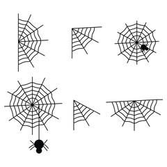 Spider Halloween witch decoration web icon. Spider web vector. doodle sketch for holiday spooky scary party.