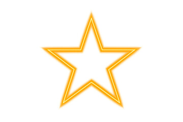 Obraz premium Glowing Neon Orange Star Illustration
