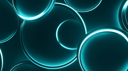 Abstract blue glowing circular shapes presenting a modern and sleek digital design with vibrant and cool tones.