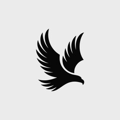 Vector illustration eagle with spread wings
