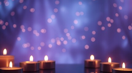 burning candles on a dark background