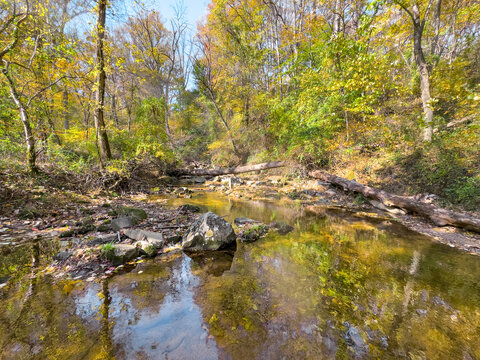 Rock run in Susquehanna State Park. Havre de Grace. Maryland