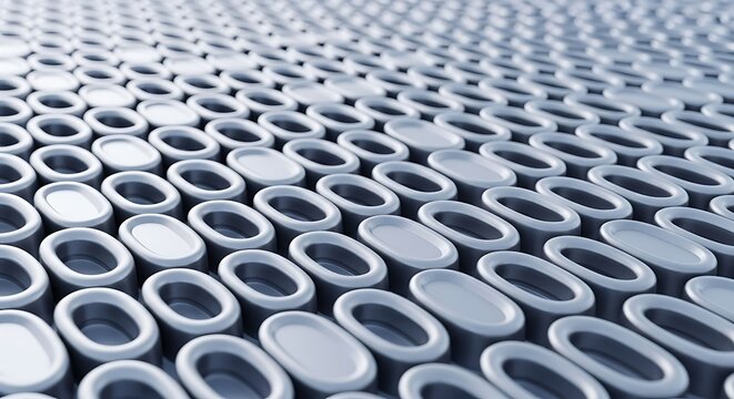 Abstract Pattern of Repeating Oval Shapes in Metallic Blue background texture