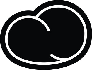 Fototapeta premium a black and white simple cloud illustration icon