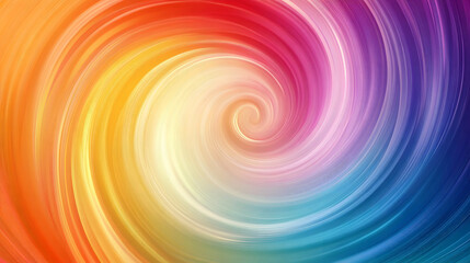 Naklejka premium A vivid and dynamic abstract spiral design featuring a variety of bright and swirling colors creating an engaging visual effect.