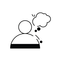 Thinking vector icon
